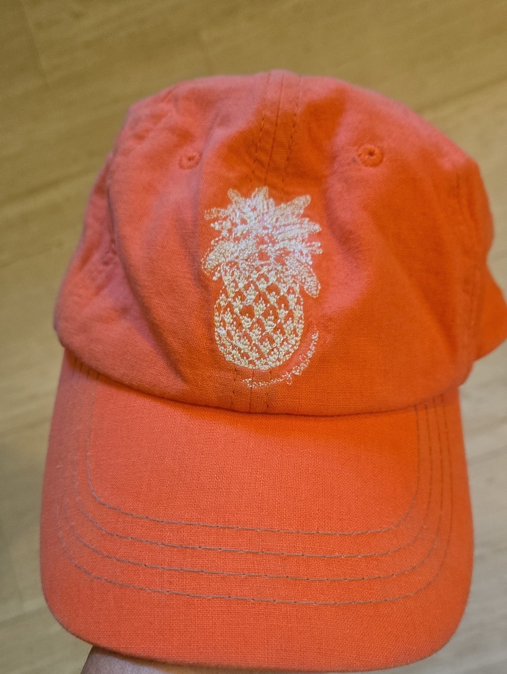 Tommy Bahama Orange Embroidered Pineapple Adjustable Hat - Picture 1 of 7